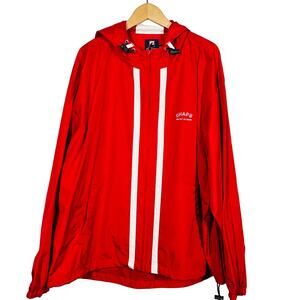 Vintage 90s Chaps Ralph Lauren Windbreaker Jacket Full Zip Red Long Sleeve - 2XL